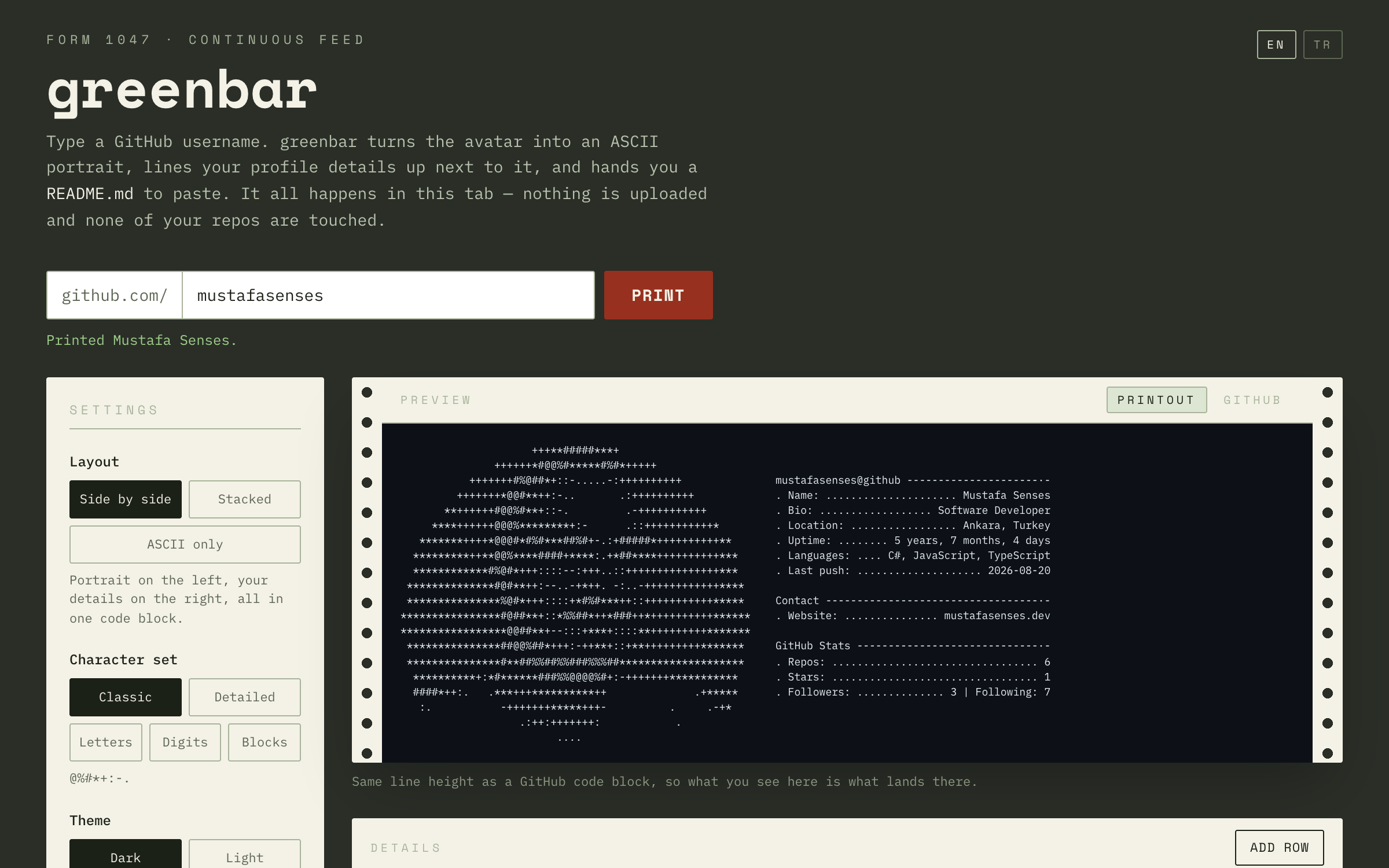 greenbar